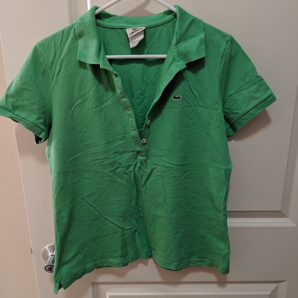 EUC Green Lacoste Women's Polo Size 46/L/XL/14